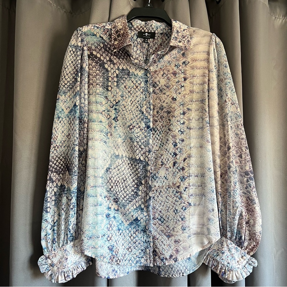 7 For All Mankind Sheer Blouse